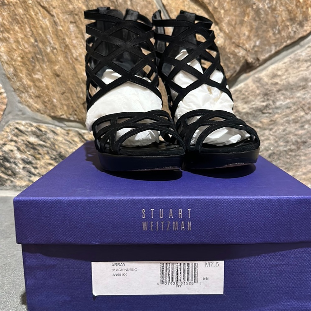 Black Suede (Nubuck) Array By Stuart Weitzman. Si… - image 1